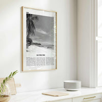 Ko Phi Phi Print Black and White, Ko Phi Phi Wall Art, Ko Phi Phi Poster, Ko Phi Phi Photo, Ko Phi Phi Wall Décor, Ko Phi Phi Map, Thailand