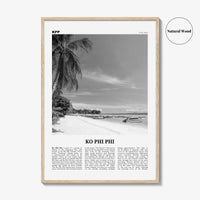 Ko Phi Phi Print Black and White, Ko Phi Phi Wall Art, Ko Phi Phi Poster, Ko Phi Phi Photo, Ko Phi Phi Wall Décor, Ko Phi Phi Map, Thailand