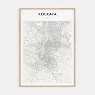 Kolkata Map Portrait Poster