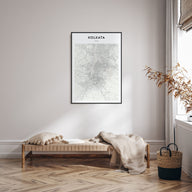 Kolkata Map Portrait Poster