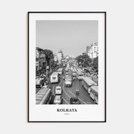 Kolkata Portrait B&W Poster