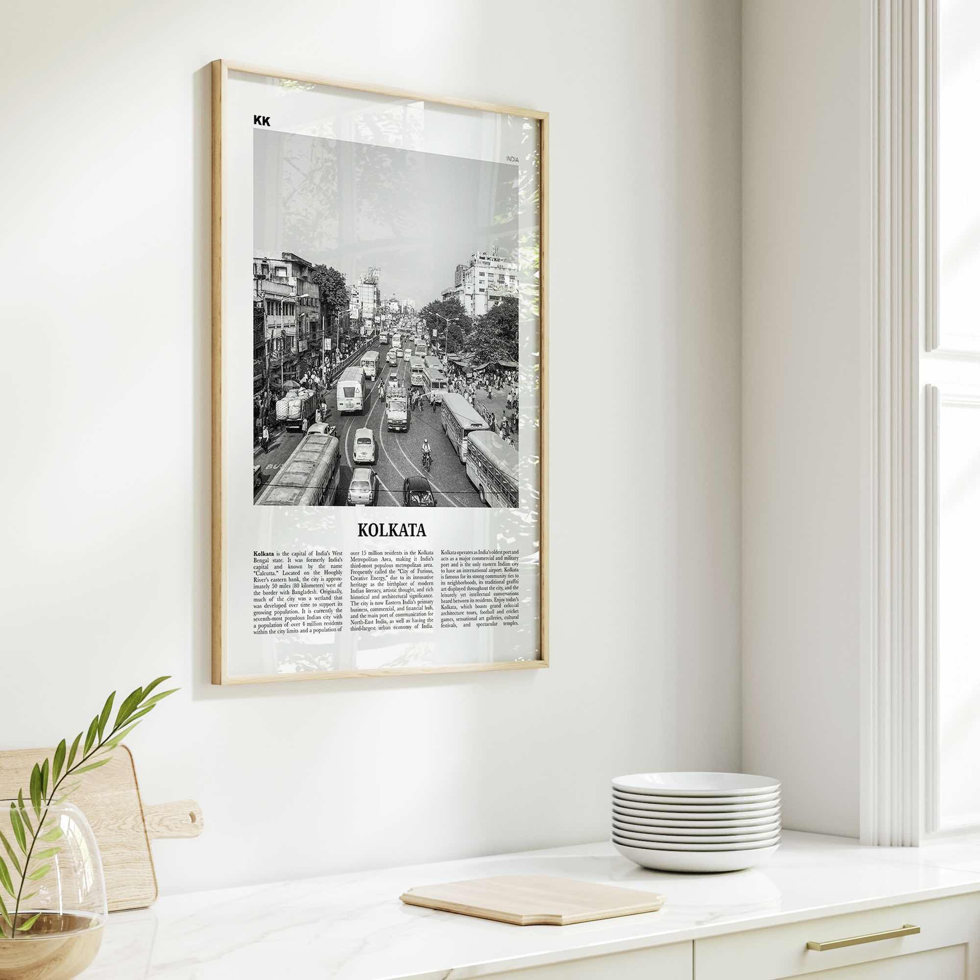 Kolkata Print Black and White, Kolkata Wall Art, Kolkata Poster, Kolkata Photo, Kolkata Wall Décor, India, Calcutta, West Bengal
