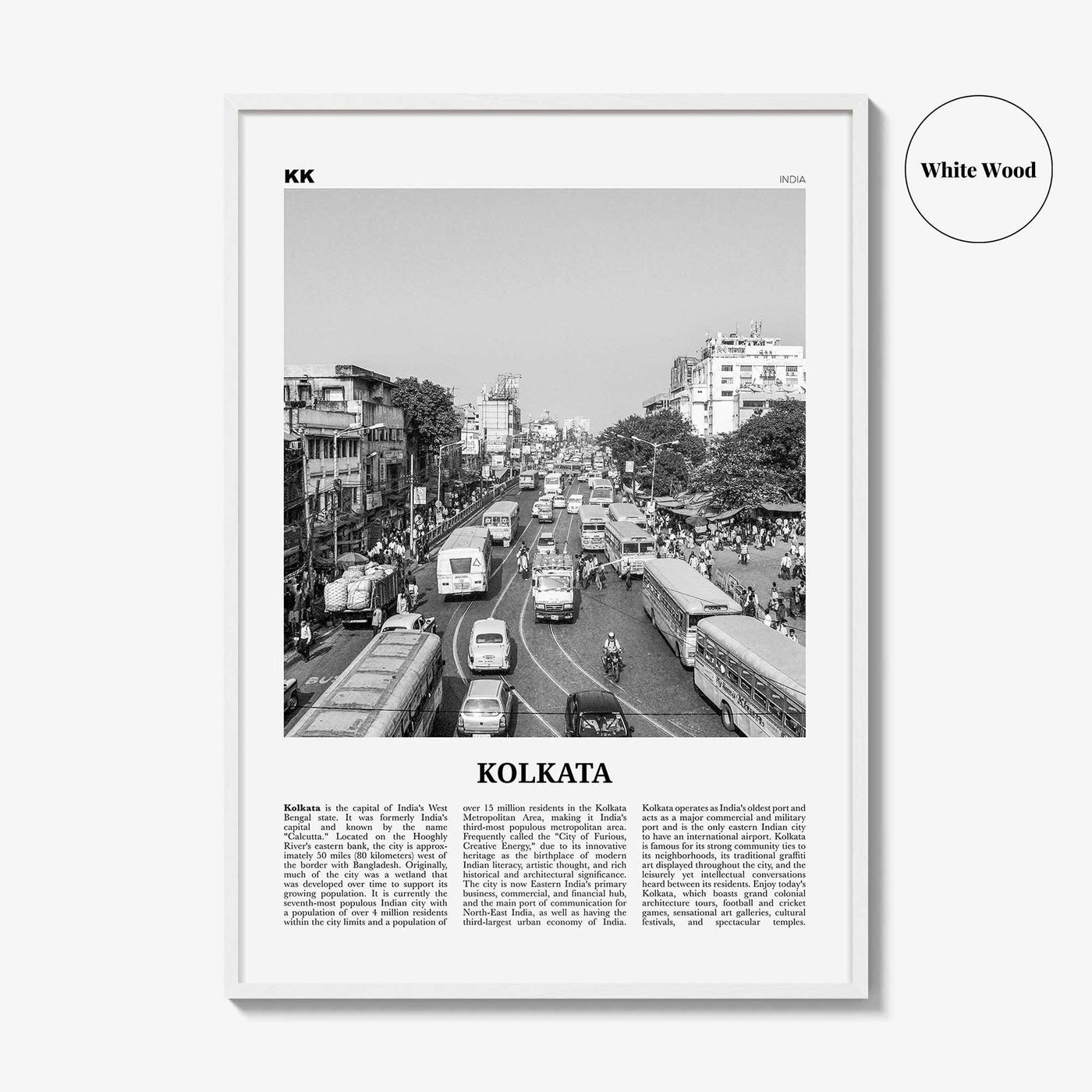 Kolkata Print Black and White, Kolkata Wall Art, Kolkata Poster, Kolkata Photo, Kolkata Wall Décor, India, Calcutta, West Bengal
