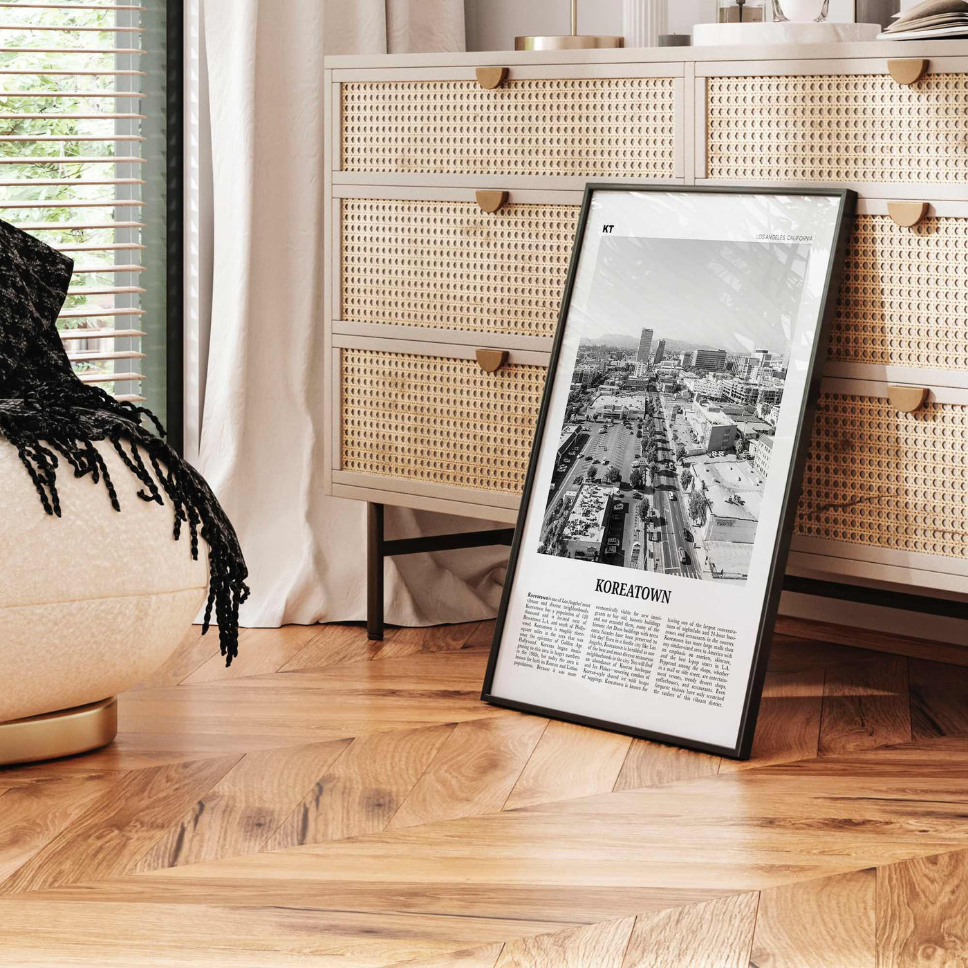 Koreatown Print Black and White Los Angeles, Koreatown Wall Art, Koreatown Poster, Koreatown Photo, Koreatown Wall Décor, California, USA