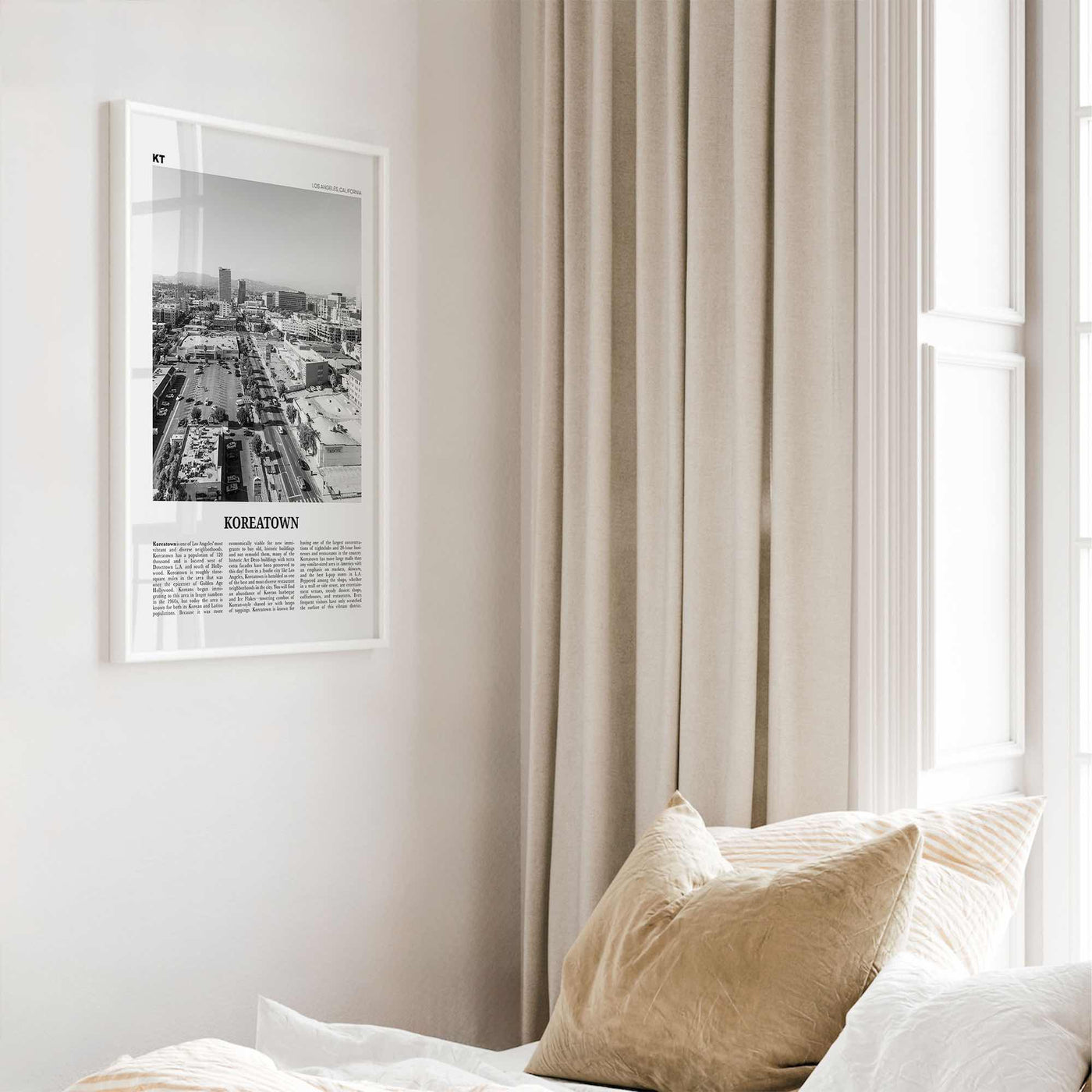 Koreatown Print Black and White Los Angeles, Koreatown Wall Art, Koreatown Poster, Koreatown Photo, Koreatown Wall Décor, California, USA