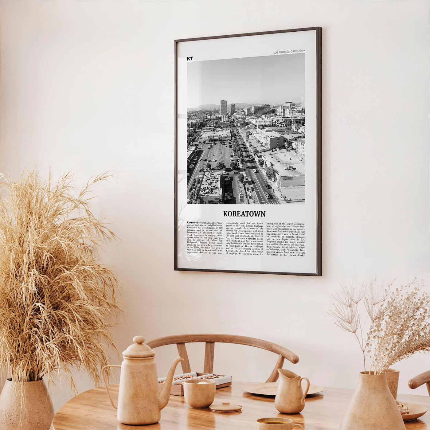 Koreatown Print Black and White Los Angeles, Koreatown Wall Art, Koreatown Poster, Koreatown Photo, Koreatown Wall Décor, California, USA