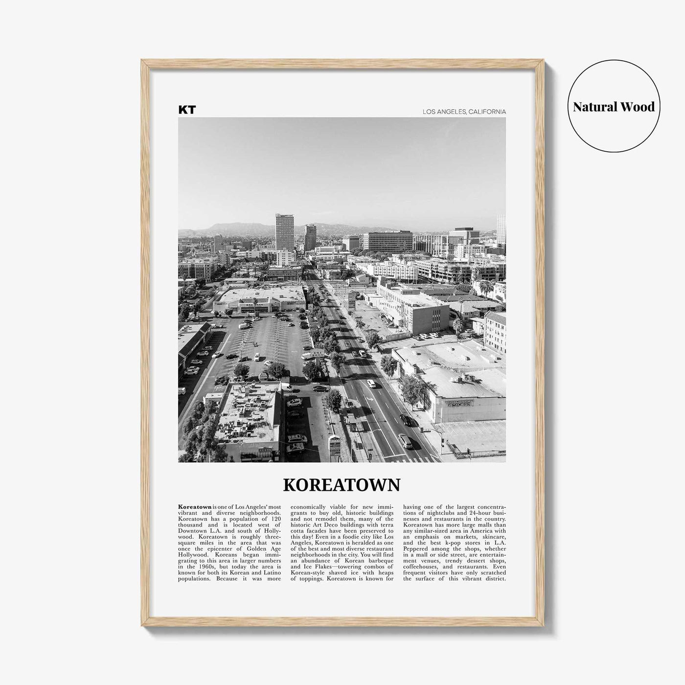 Koreatown Print Black and White Los Angeles, Koreatown Wall Art, Koreatown Poster, Koreatown Photo, Koreatown Wall Décor, California, USA