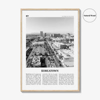 Koreatown Print Black and White Los Angeles, Koreatown Wall Art, Koreatown Poster, Koreatown Photo, Koreatown Wall Décor, California, USA