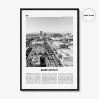 Koreatown Print Black and White Los Angeles, Koreatown Wall Art, Koreatown Poster, Koreatown Photo, Koreatown Wall Décor, California, USA