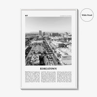 Koreatown Print Black and White Los Angeles, Koreatown Wall Art, Koreatown Poster, Koreatown Photo, Koreatown Wall Décor, California, USA