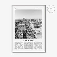 Koreatown Print Black and White Los Angeles, Koreatown Wall Art, Koreatown Poster, Koreatown Photo, Koreatown Wall Décor, California, USA