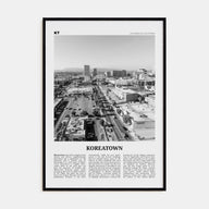 Koreatown, Los Angeles Travel B&W Poster