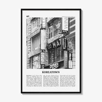 Koreatown Print Black and White New York, Koreatown Wall Art, Koreatown Poster, Koreatown Photo, Koreatown Wall Décor, Manhattan, USA