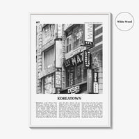 Koreatown Print Black and White New York, Koreatown Wall Art, Koreatown Poster, Koreatown Photo, Koreatown Wall Décor, Manhattan, USA