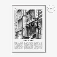 Koreatown Print Black and White New York, Koreatown Wall Art, Koreatown Poster, Koreatown Photo, Koreatown Wall Décor, Manhattan, USA