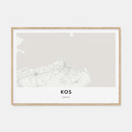 Kos Map Landscape Poster