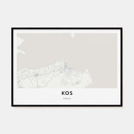 Kos Map Landscape Poster