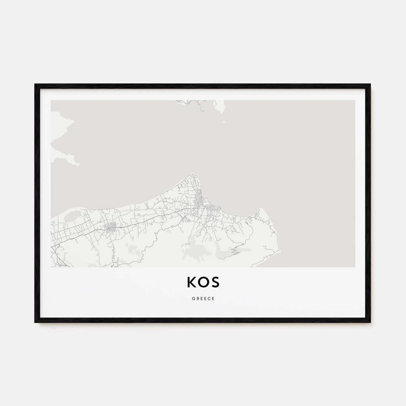 Kos Map Landscape Poster