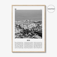 Kos Print Black and White, Kos Wall Art, Kos Poster, Kos Photo, Kos Wall Décor, Cos, Κως, Greece, Europe, Greek, Aegean Sea