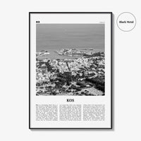 Kos Print Black and White, Kos Wall Art, Kos Poster, Kos Photo, Kos Wall Décor, Cos, Κως, Greece, Europe, Greek, Aegean Sea
