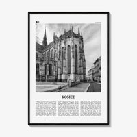 Kosice Print Black and White, Kosice Wall Art, Kosice Poster, Kosice Photo, Kosice Wall Décor, Kosice Map, Slovakia