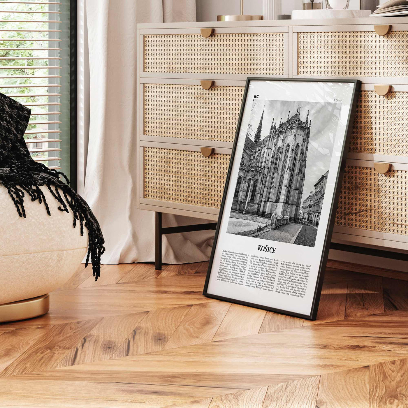 Kosice Print Black and White, Kosice Wall Art, Kosice Poster, Kosice Photo, Kosice Wall Décor, Kosice Map, Slovakia