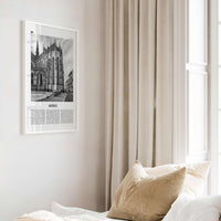 Kosice Print Black and White, Kosice Wall Art, Kosice Poster, Kosice Photo, Kosice Wall Décor, Kosice Map, Slovakia