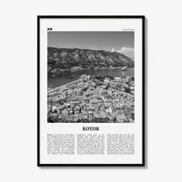Kotor Print Black and White, Kotor Wall Art, Kotor Poster, Kotor Photo, Kotor Wall Décor, Котор, Montenegro, Europe