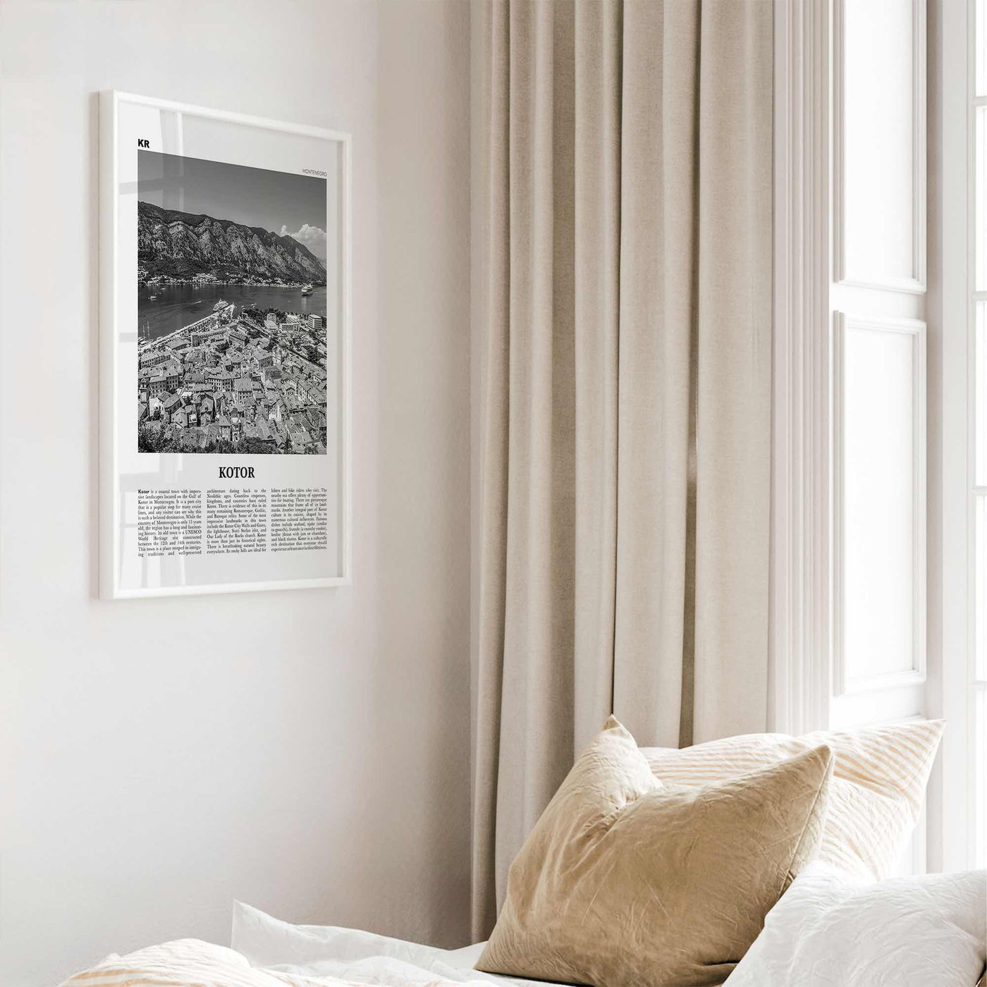 Kotor Print Black and White, Kotor Wall Art, Kotor Poster, Kotor Photo, Kotor Wall Décor, Котор, Montenegro, Europe