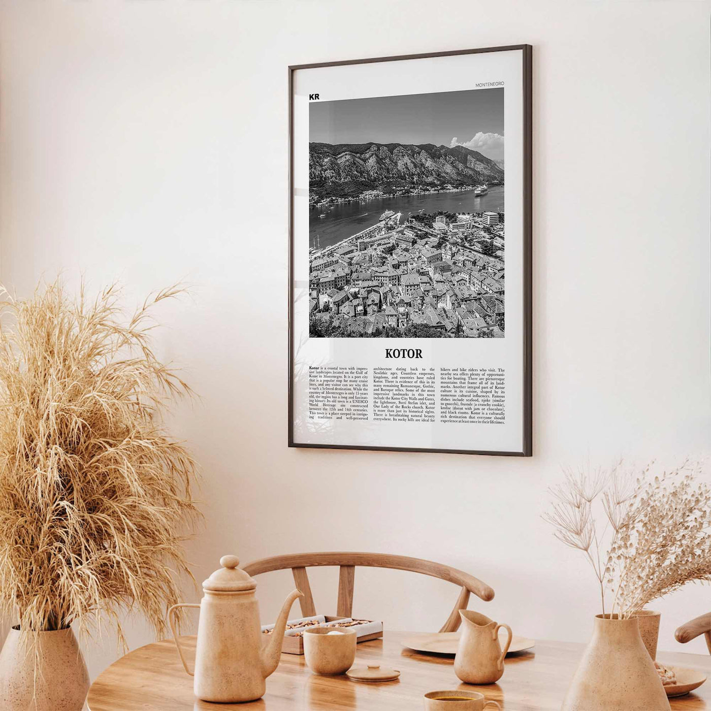 Kotor Print Black and White, Kotor Wall Art, Kotor Poster, Kotor Photo, Kotor Wall Décor, Котор, Montenegro, Europe