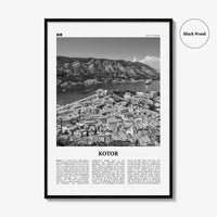 Kotor Print Black and White, Kotor Wall Art, Kotor Poster, Kotor Photo, Kotor Wall Décor, Котор, Montenegro, Europe