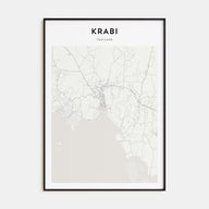 Krabi Map Portrait Poster