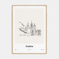 Kraków Drawn Poster