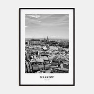 Kraków Portrait B&W Poster