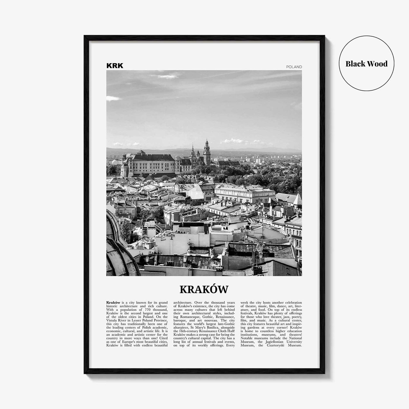 Krakow Print Black and White, Krakow Wall Art, Krakow Poster, Krakow Photo, Krakow Wall Decor, Kraków, Poland, Cracow, Polska, Europe