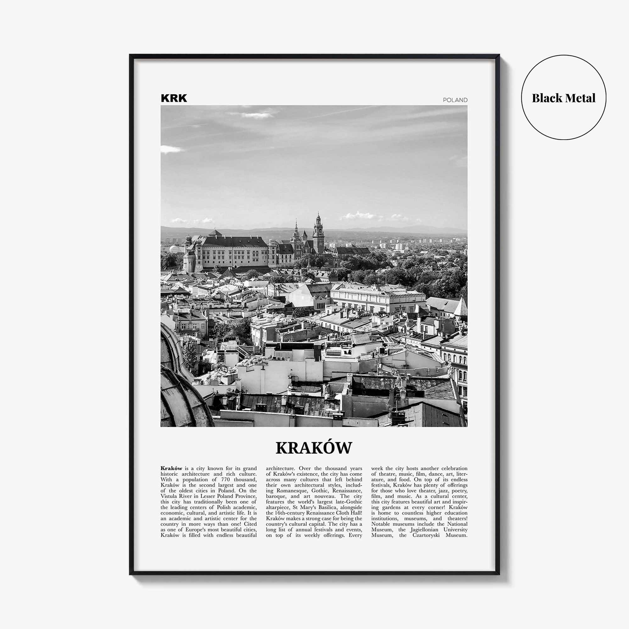 Krakow Print Black and White, Krakow Wall Art, Krakow Poster, Krakow Photo, Krakow Wall Decor, Kraków, Poland, Cracow, Polska, Europe