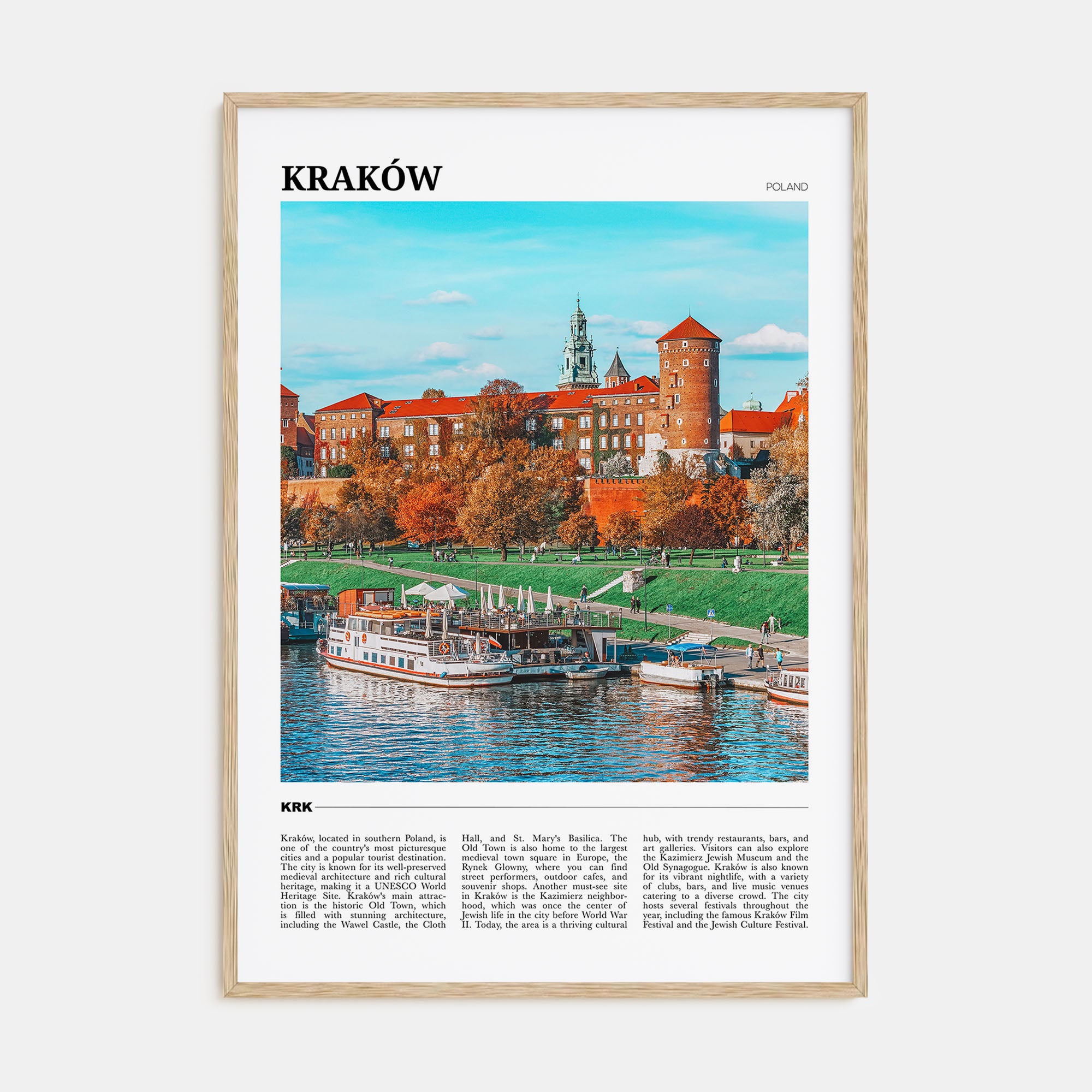 Kraków Travel Color Poster