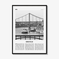 Krefeld Print Black and White, Krefeld Wall Art, Krefeld Poster, Krefeld Photo, Krefeld Wall Décor, Krefeld Map, Germany
