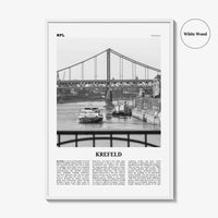 Krefeld Print Black and White, Krefeld Wall Art, Krefeld Poster, Krefeld Photo, Krefeld Wall Décor, Krefeld Map, Germany
