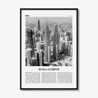 Kuala Lumpur Print Black and White No 1, Kuala Lumpur Wall Art, Kuala Lumpur Poster, Kuala Lumpur Photo, Kuala Lumpur Decor, Malaysia