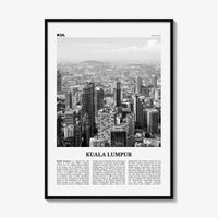 Kuala Lumpur Print Black and White No 2, Kuala Lumpur Wall Art, Kuala Lumpur Poster, Kuala Lumpur Photo, Kuala Lumpur Decor, Malaysia, Asia