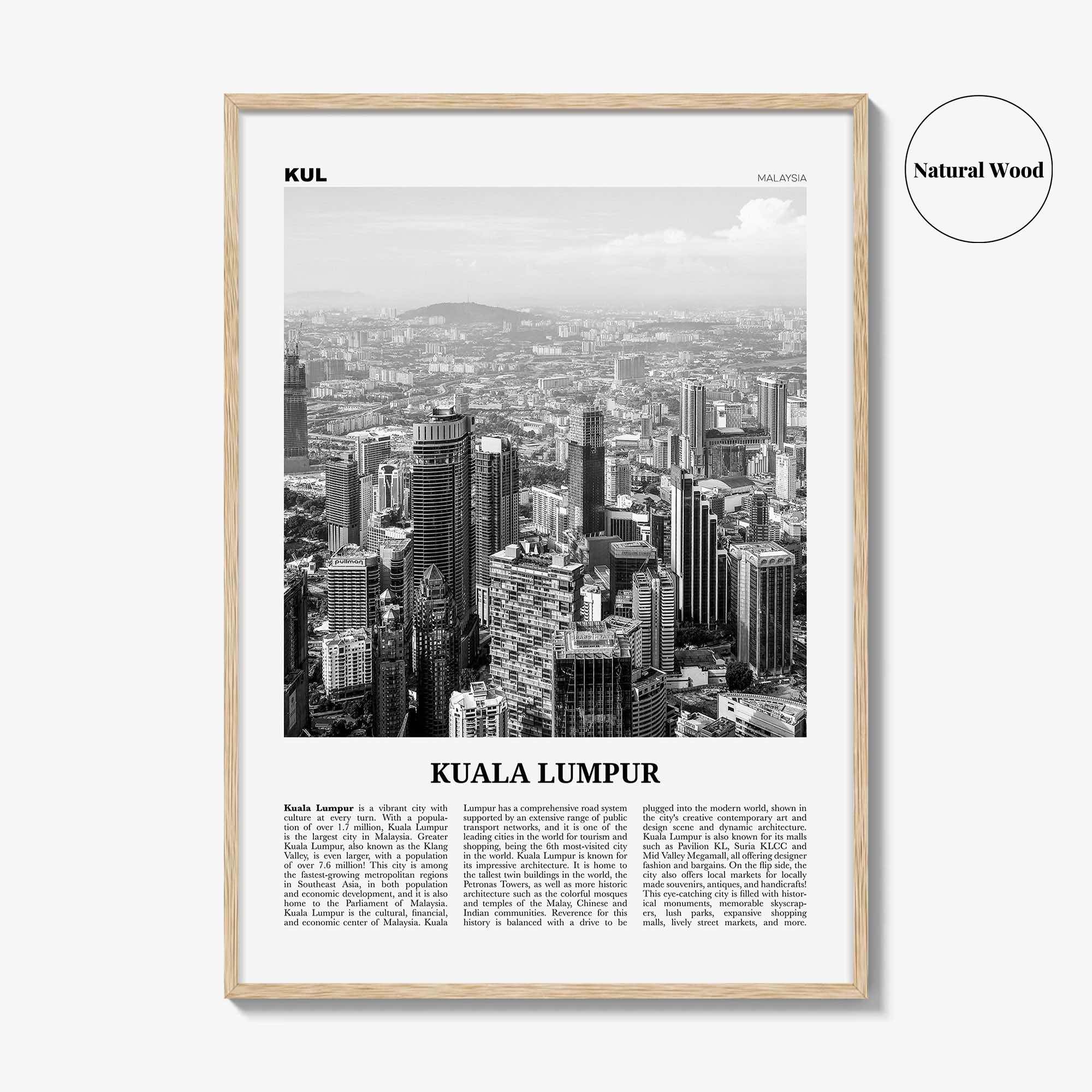Kuala Lumpur Print Black and White No 2, Kuala Lumpur Wall Art, Kuala Lumpur Poster, Kuala Lumpur Photo, Kuala Lumpur Decor, Malaysia, Asia
