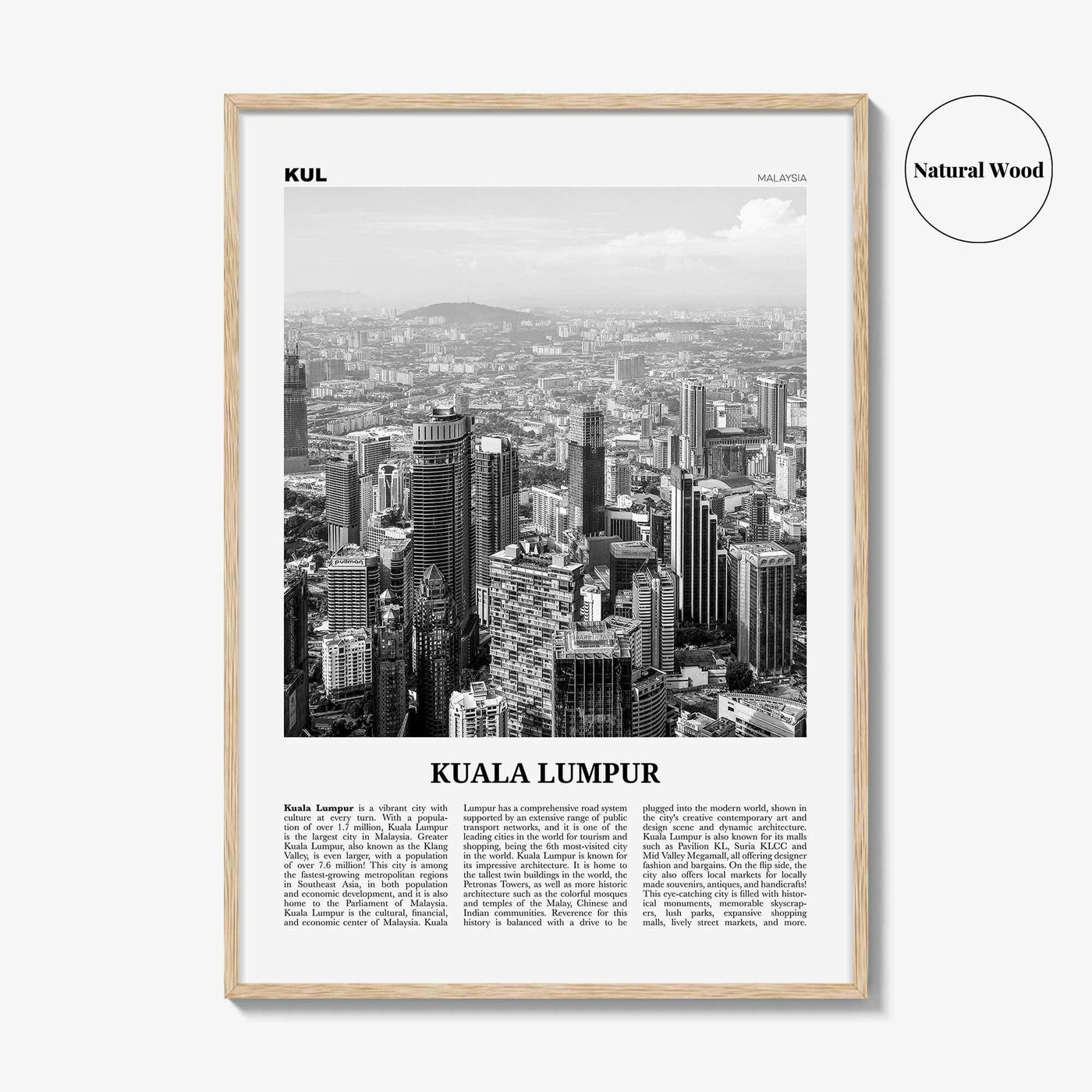 Kuala Lumpur Print Black and White No 2, Kuala Lumpur Wall Art, Kuala Lumpur Poster, Kuala Lumpur Photo, Kuala Lumpur Decor, Malaysia, Asia