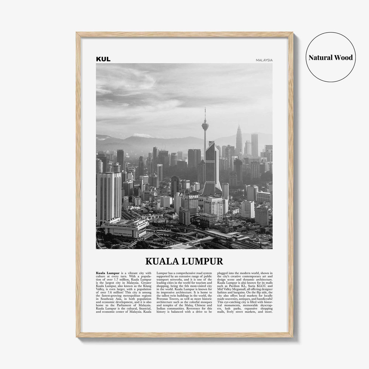Kuala Lumpur Print Black and White No 3, Kuala Lumpur Wall Art, Kuala Lumpur Poster, Kuala Lumpur Photo, Kuala Lumpur Decor, Malaysia