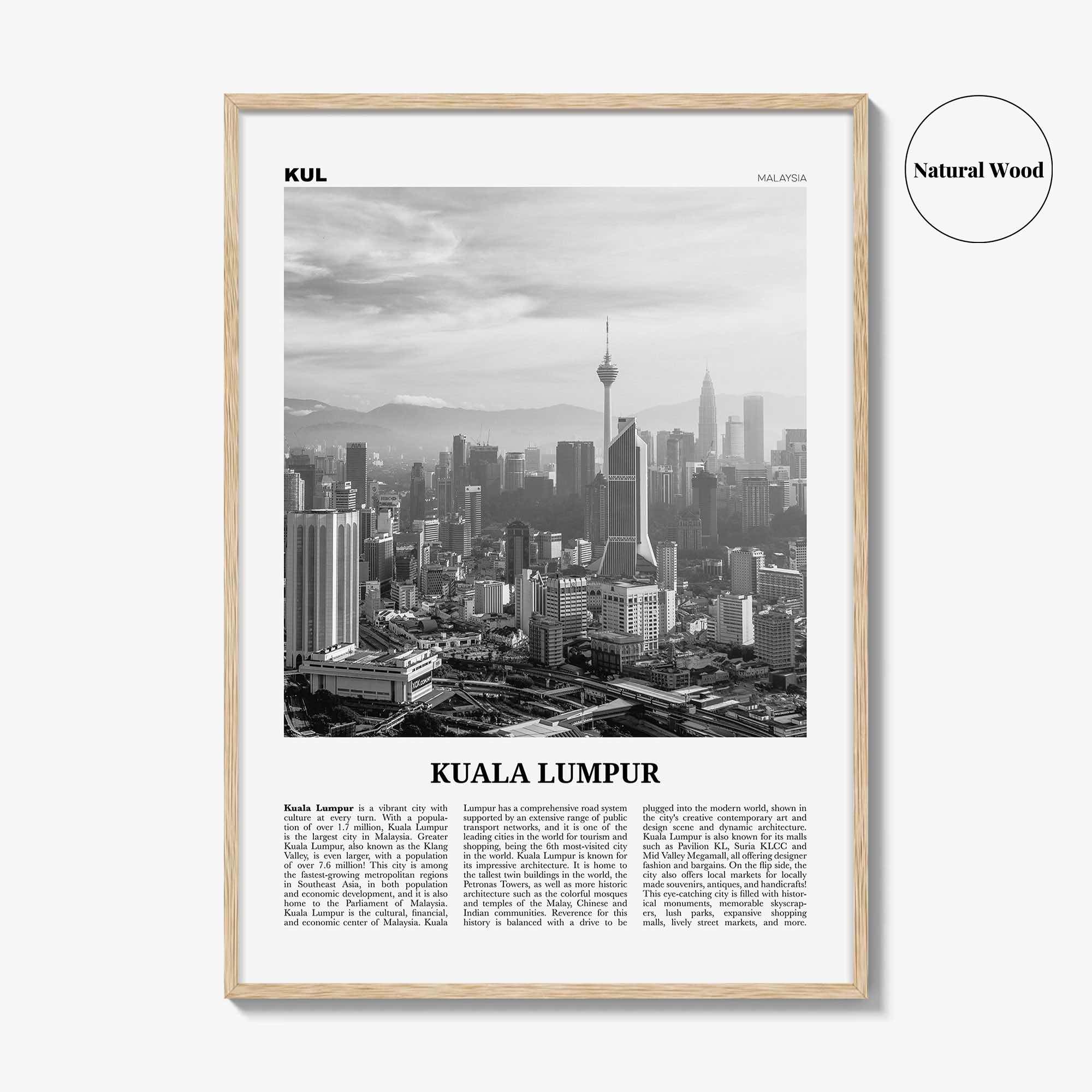Kuala Lumpur Print Black and White No 3, Kuala Lumpur Wall Art, Kuala Lumpur Poster, Kuala Lumpur Photo, Kuala Lumpur Decor, Malaysia