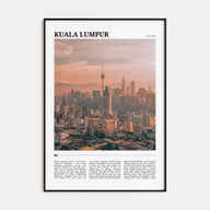 Kuala Lumpur Travel Color Poster