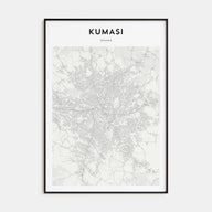 Kumasi Map Portrait Poster