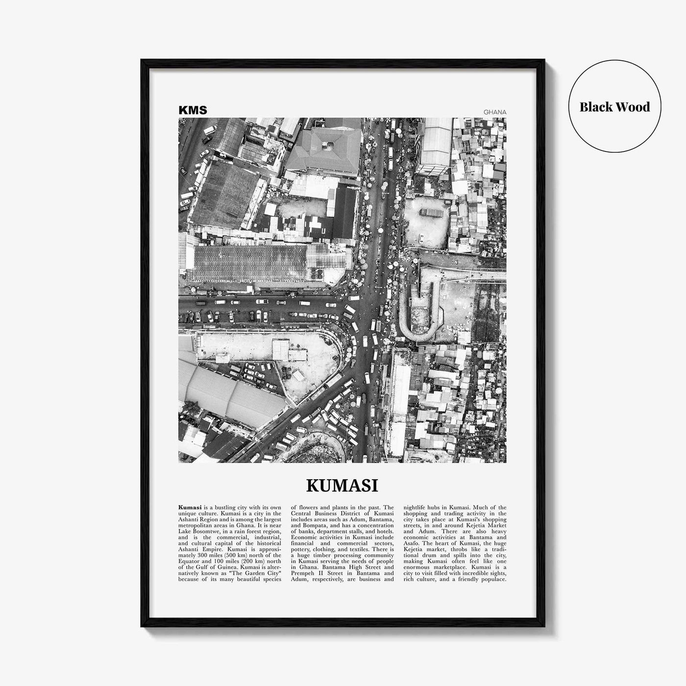 Kumasi Print Black and White, Kumasi Wall Art, Kumasi Poster, Kumasi Photo, Kumasi Wall Decor, Ghana, Comassie, Coomassie, Kumase, Africa