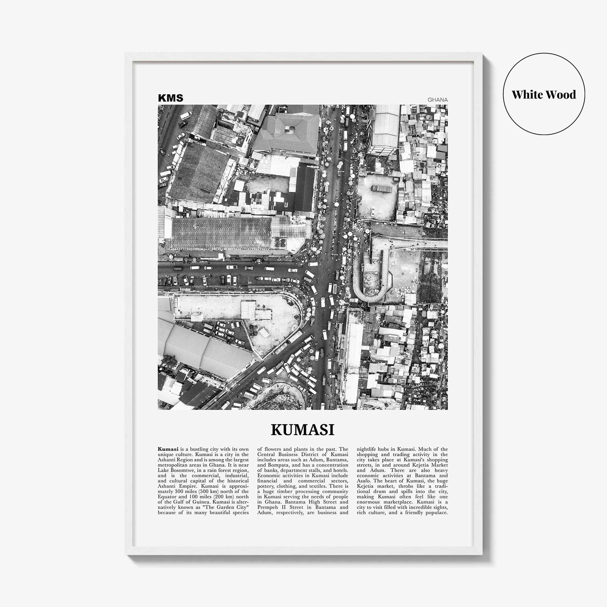 Kumasi Print Black and White, Kumasi Wall Art, Kumasi Poster, Kumasi Photo, Kumasi Wall Decor, Ghana, Comassie, Coomassie, Kumase, Africa