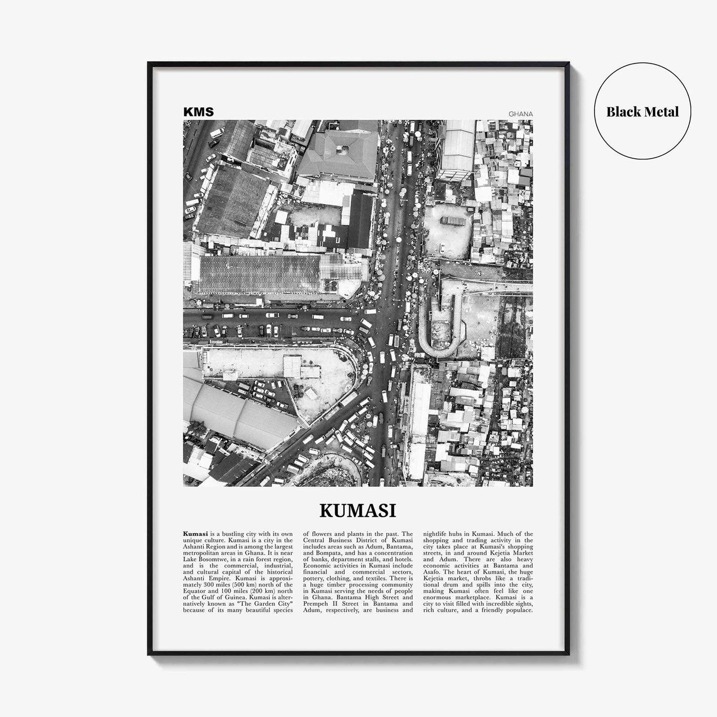 Kumasi Print Black and White, Kumasi Wall Art, Kumasi Poster, Kumasi Photo, Kumasi Wall Decor, Ghana, Comassie, Coomassie, Kumase, Africa